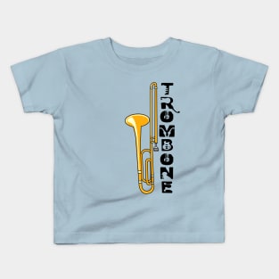 Vertical Trombone Kids T-Shirt